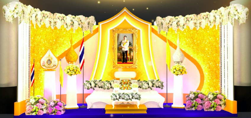 ออกแบบซุ้มเฉลิมพระเกียรติ ร.10 โดยใช้โปรแกรม Sketch Up